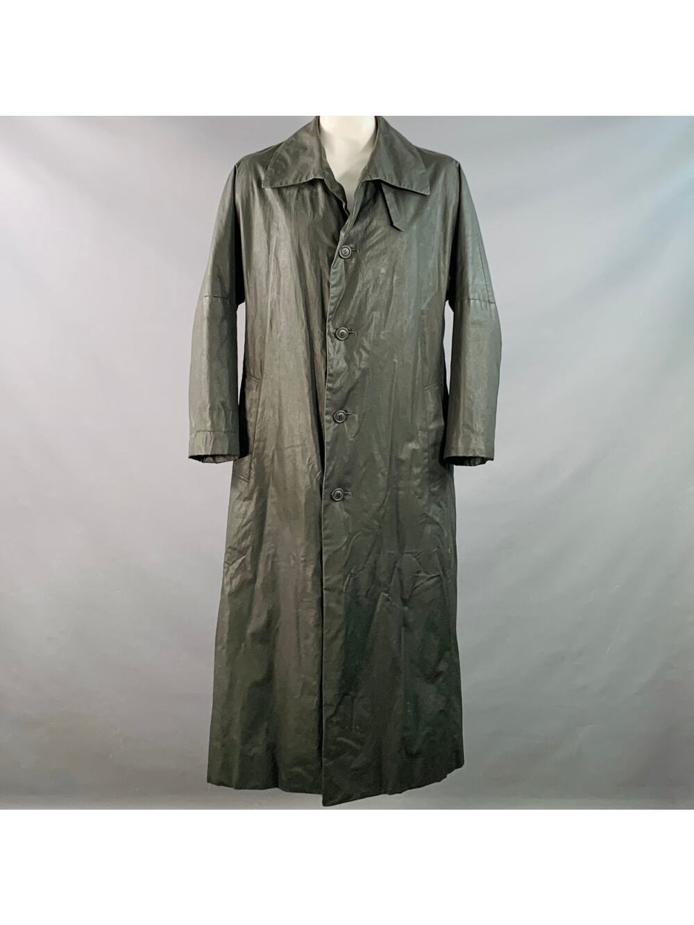 ISSEY MIYAKE Vintage Size XXL Green Charcoal Coated Cotton Insulated Coat